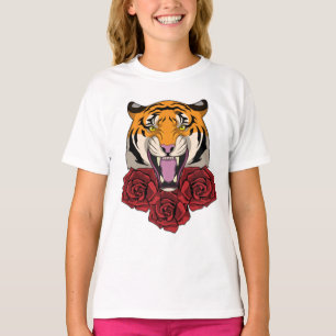 Tiger mit Rose T-Shirt