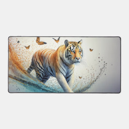 Tiger mit Schmetterlingen Schreibtischunterlage