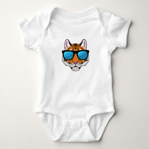 Tiger mit Sonnenbrille Baby Strampler
