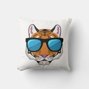 Tiger mit Sonnenbrille Kissen