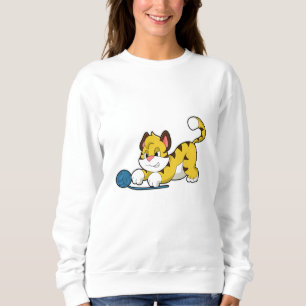 Tiger mit Woll-Garnkugel Sweatshirt