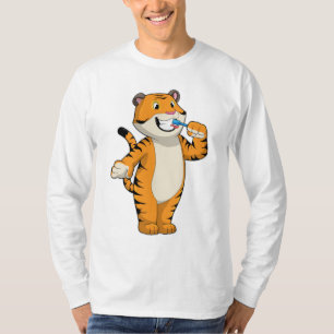 Tiger mit Zahnbürste T-Shirt