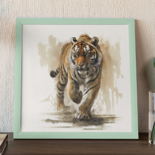 Tiger Moderne Abstrakte Malerei Poster