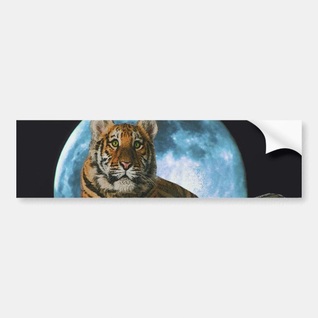 TIGER-MOND AUTOAUFKLEBER (Vorne)