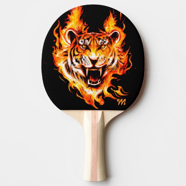 Tiger-Monogramm-Paddel Tischtennis Schläger (Vorderseite)