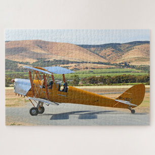 Tiger Moth-Doppeldecker vor dem Start Puzzle