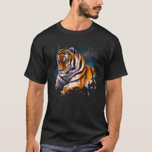Tiger motif Katzen Dschungel Zähne große Katzen Ti T-Shirt