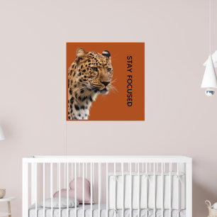 Tiger-Motivationsposter 'Bleib Fokussiert' Poster