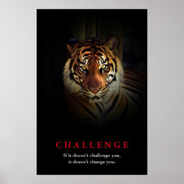Tiger Motivierend Challenge Poster