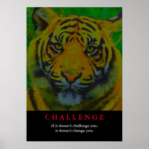 Tiger Motivierend Challenge Poster
