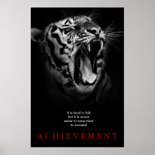 Tiger Motivierend Errungenschaften Poster