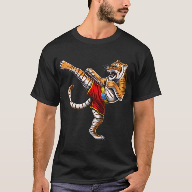 Tiger Muay Thai Kämpfer T-Shirt (Vorderseite)