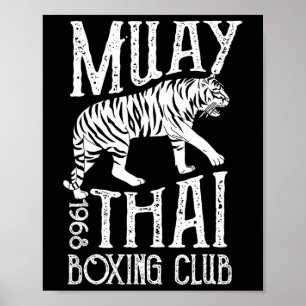 Tiger Muay Thai Kickbox-Club MMA-Trainingsgeschenk Poster