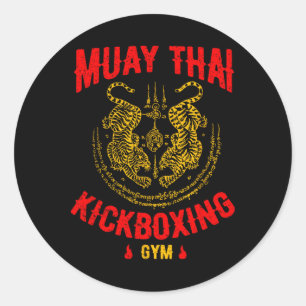 Tiger Muay Thai Kickboxen Fitnessstudio MMA-Traini Runder Aufkleber