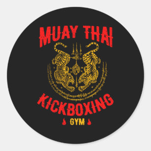 Tiger Muay Thai Kickboxing Gym Mixed Martial Arts  Runder Aufkleber