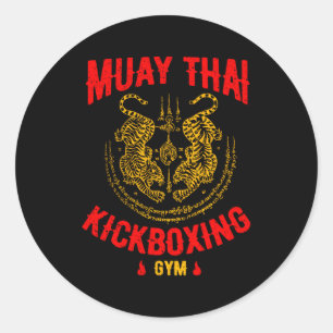 Tiger Muay Thai Kickboxing Gym Mixed Martial Arts  Runder Aufkleber
