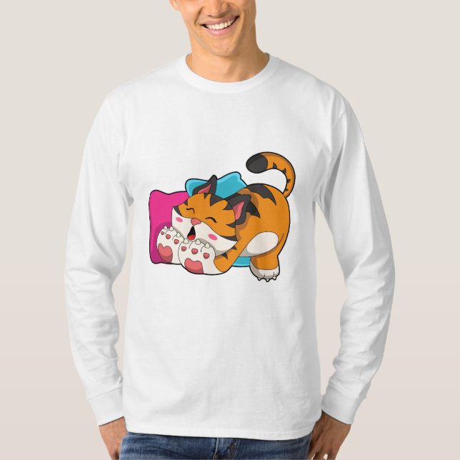 Tiger müde T-Shirt (Vorderseite)