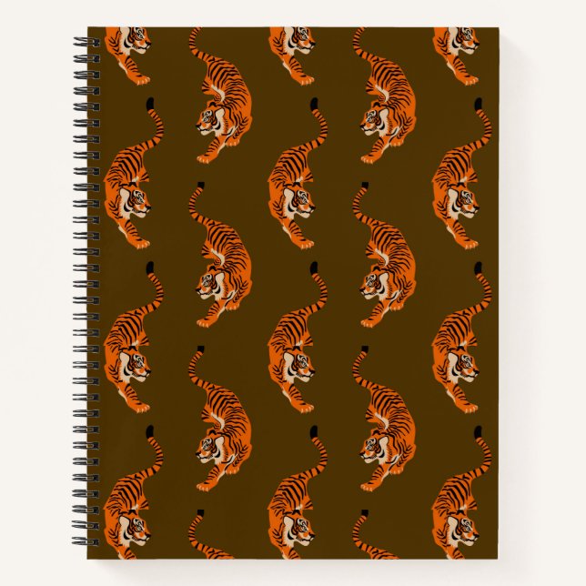 Tiger Muster Notizbuch (Vorderseite)
