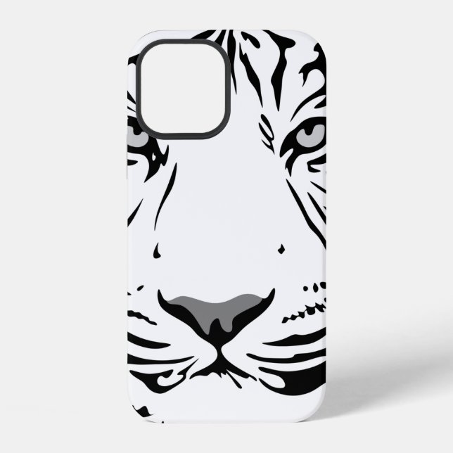 Tiger Muster Tierdesign flach iPhone Hülle (Rückseite)