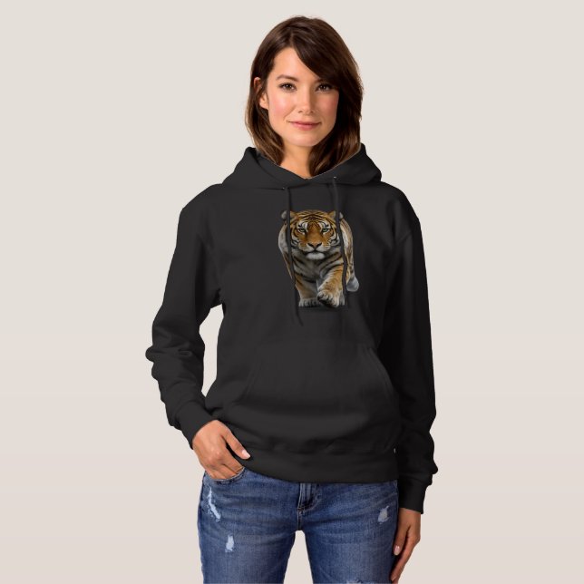 Tiger nähert sich hoodie (Vorne ganz)