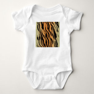 Tiger nahtloser Muster Textur Hintergrund Baby Strampler