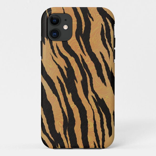 Tiger nahtloser Muster Textur Hintergrund Case-Mate iPhone Hülle (Rückseite)