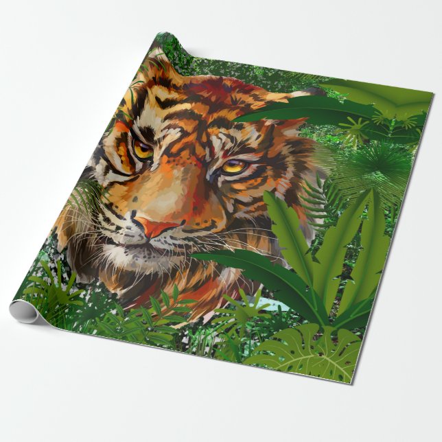 Tiger | Natureschwalzpapier Geschenkpapier (Ungerollt)