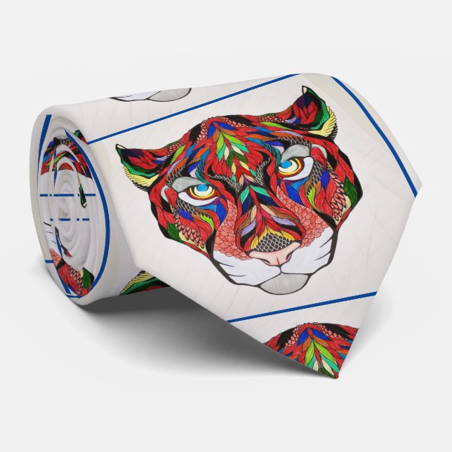 Tiger Neck Tie Krawatte (Gerollt)