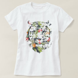 TIGER Niedlicher T - Shirt - tropisches Muster
