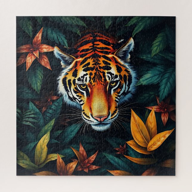 “Tiger of Mine” – Colourful Tiger Portrait Puzzle (Vertikal)