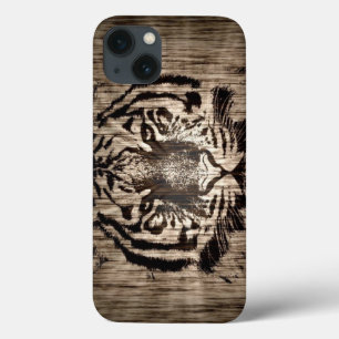 Tiger on Wood Grain 2 Case-Mate iPhone Hülle