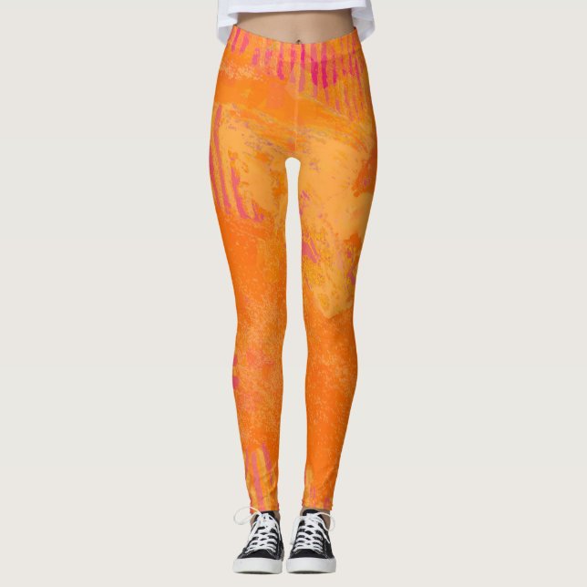 Tiger Orange Leggings (Vorderseite)