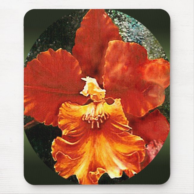 Tiger-Orchideen-Mausunterlage Mousepad (Vorne)