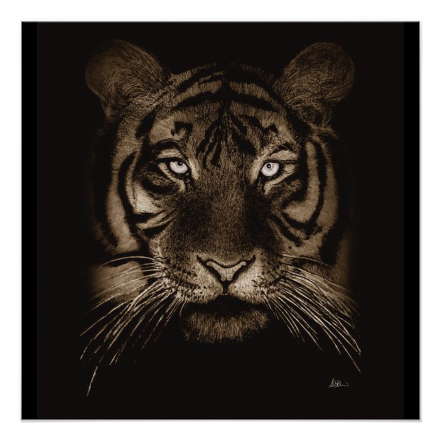 Tiger Original Art Poster Print (Vorderseite)