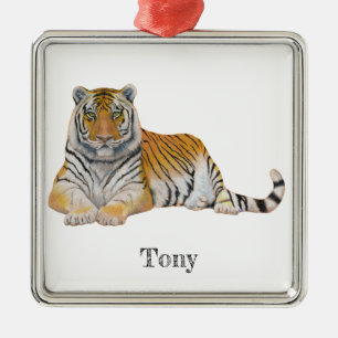 Tiger Ornament Aus Metall