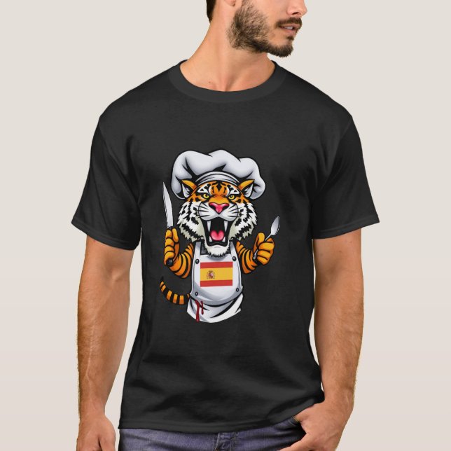 Tiger-Paella-Koch T-Shirt (Vorderseite)