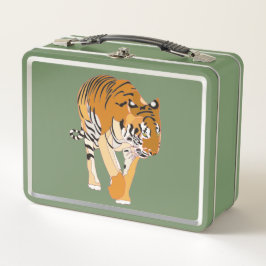 Tiger Painting on Metal Lunch Boxes Metall Brotdose