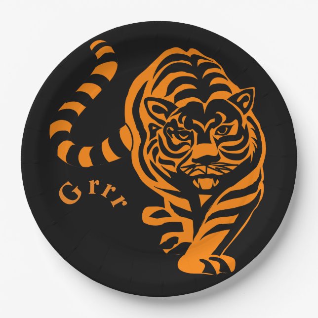Tiger Pappteller (Vorderseite)