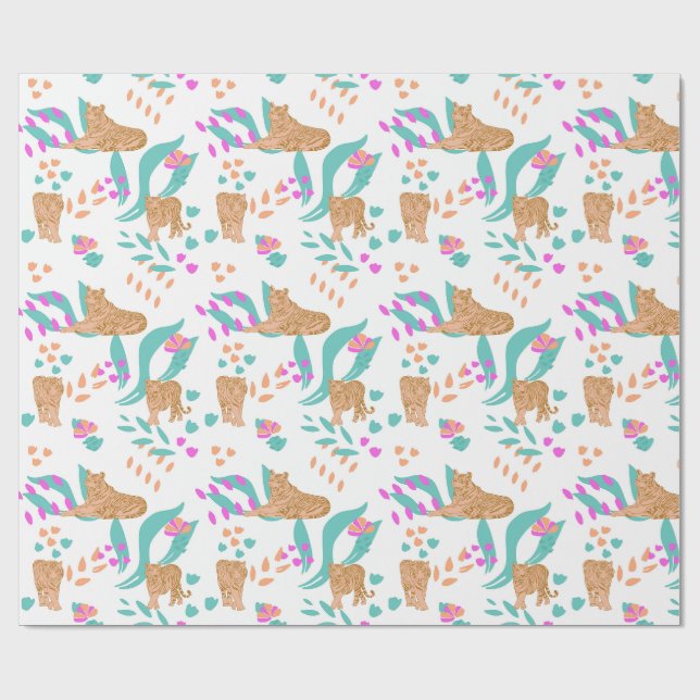 Tiger Parade Geschenkpapier (Flach)