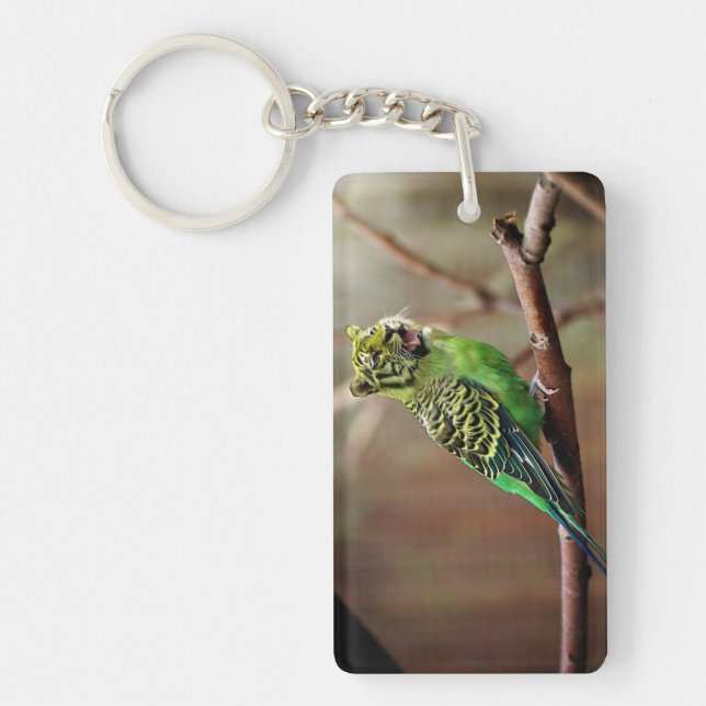 Tiger Parakeet Schlüsselanhänger (Vorderseite)