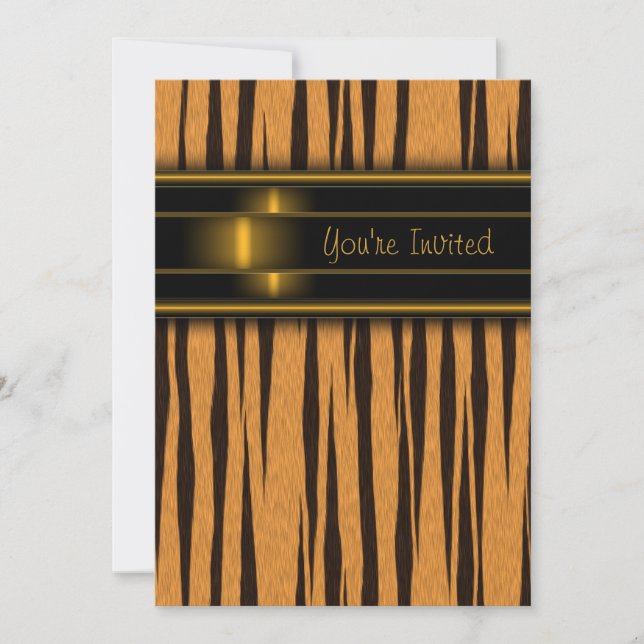 Tiger-Party Einladung (Vorderseite)