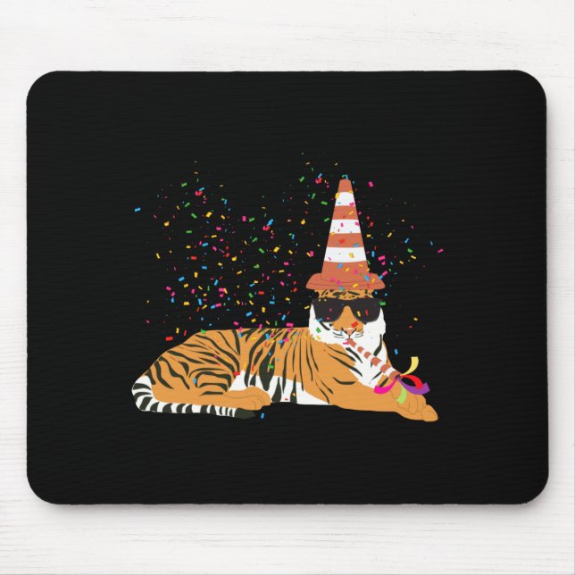Tiger Partying Animals Having A Party  Mousepad (Vorne)