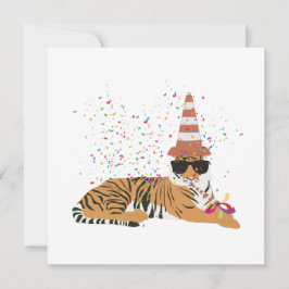 Tiger Partying - Tiere mit Party Karte