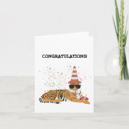 Tiger Partying - Tiere mit Party Karte