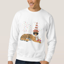 Tiger Partying - Tiere mit Party Sweatshirt