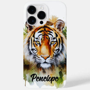 Tiger Pastel Blume Safari Watercolor Savannah Case-Mate iPhone 14 Pro Max Hülle
