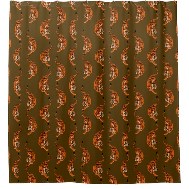 Tiger Pattern Duschvorhang (Vorderseite)