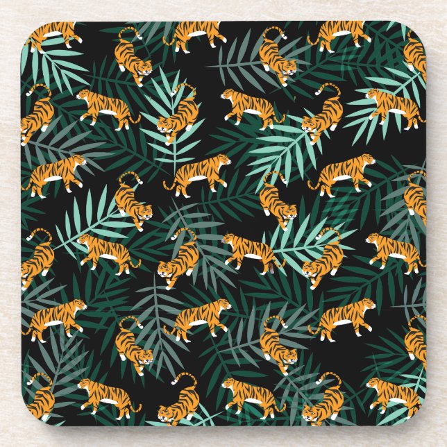 Tiger Pattern Getränkeuntersetzer (Vorderseite)