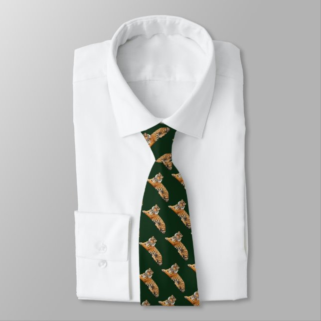 Tiger Pattern Krawatte (Gebunden)