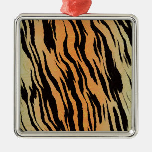 Tiger Pattern Silbernes Ornament